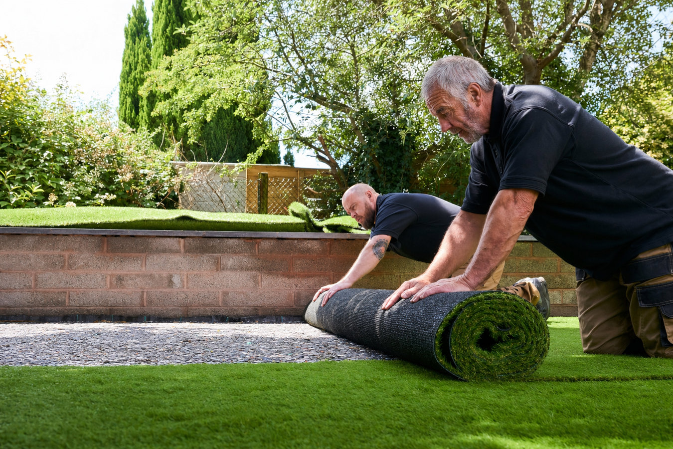 Artificial turf installation in Glendora, CA