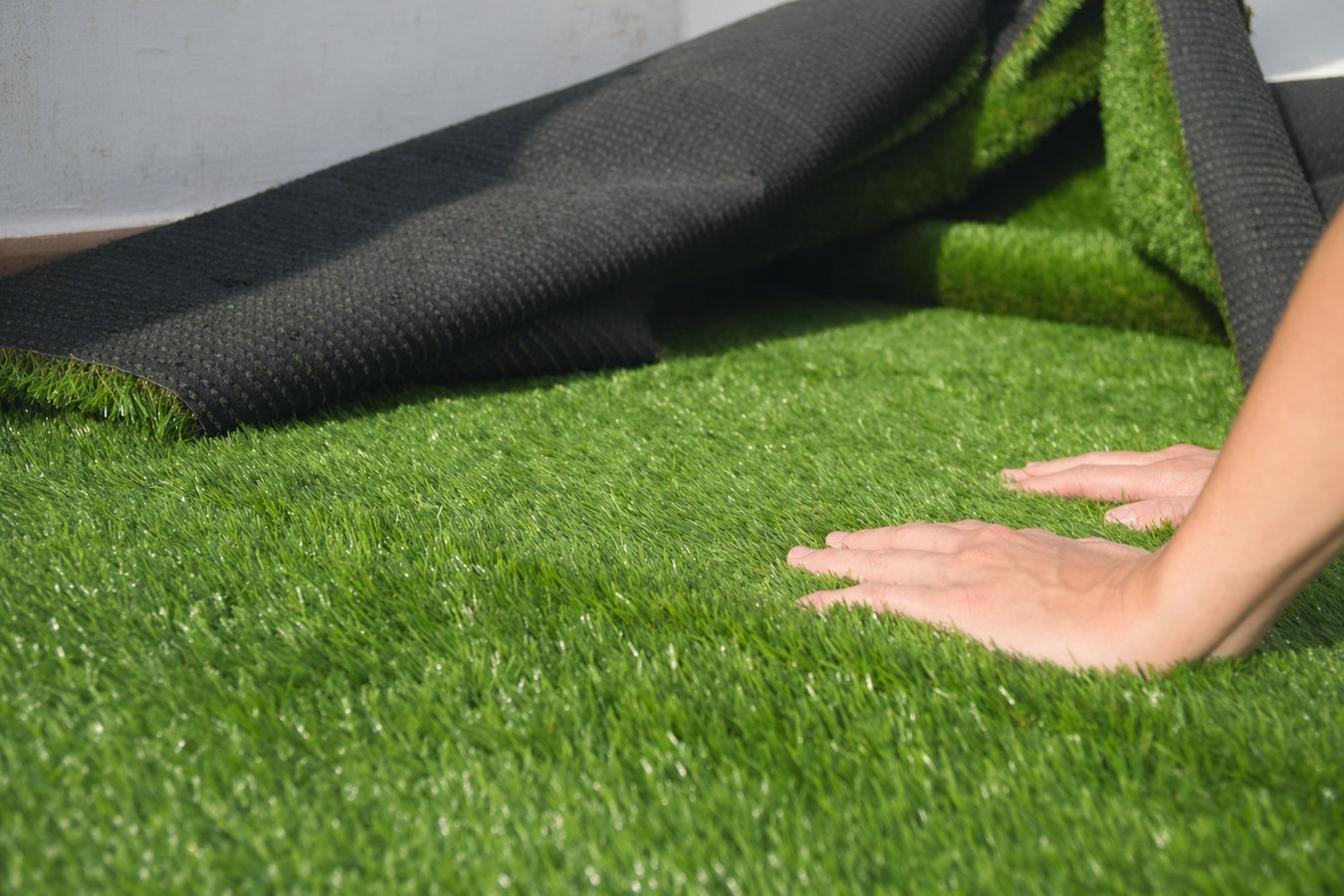 Residential turf installation in Glendora, CA